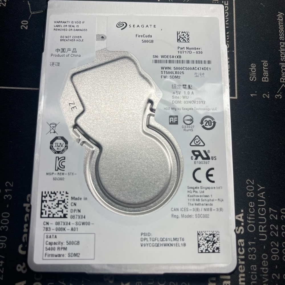 Seagate Firecuda 500GB SSHD